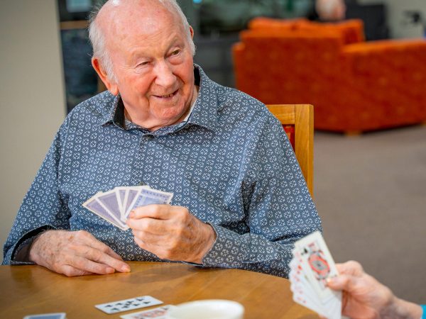 BAPTCARE ABBEY GARDENS resident cplaying cards