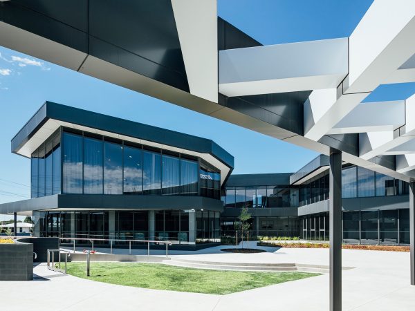 BAPTCARE COASTHAVEN view of exterior of residential aged care facility from the community hub