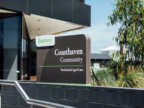 BAPTCARE COASTHAVEN entrance sign