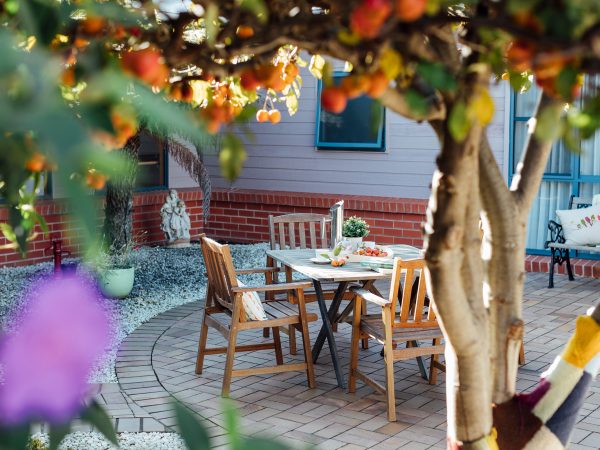 BAPTCARE KARINGAL courtyard area with fruit tree