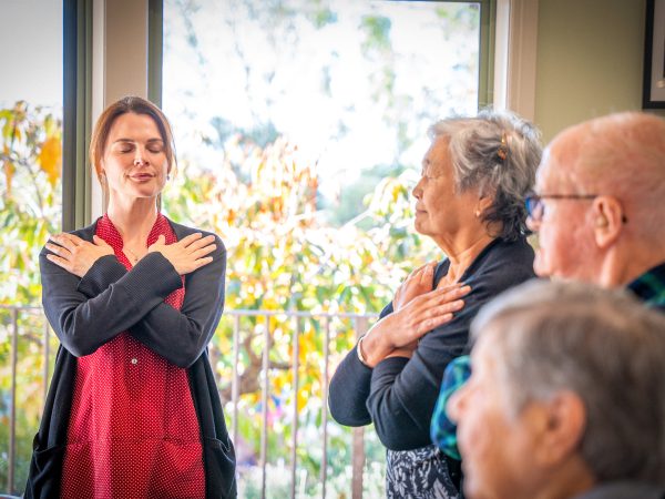 BAPTCARE PENINSULA VIEW resident group meditation activity for wellbeing