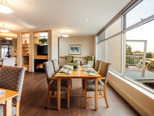 BAPTCARE WESTHAVEN view of dining area with outside vista over rooftops