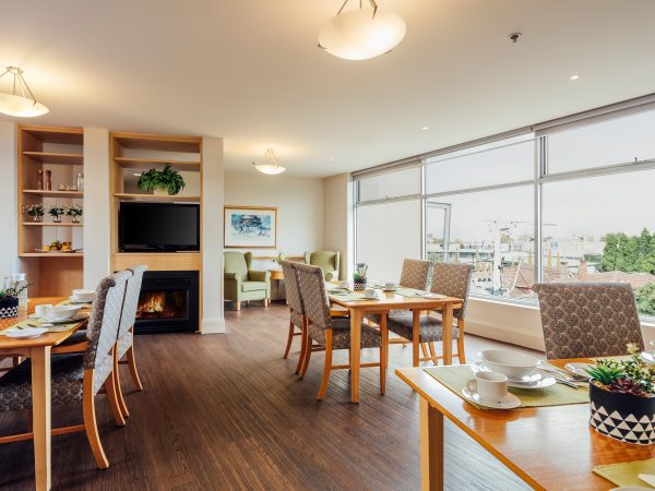 BAPTCARE WESTHAVEN view of dining area with outside vista over rooftops