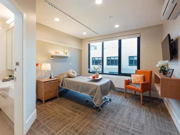 BAPTCARE Wyndham Lodge view of a residential aged care bedroom with ensuite