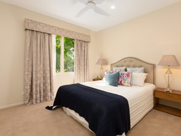 View of bedroom in apartment at Karana Retirement Living