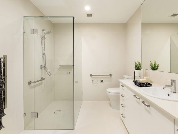 View of bathroom in apartment at Karana Retirement Living