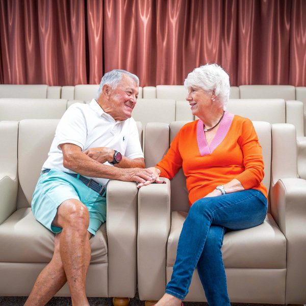 Residents at Peninsula View Retirement Living apartments at the small cinema