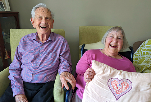 John and Margaret laughing