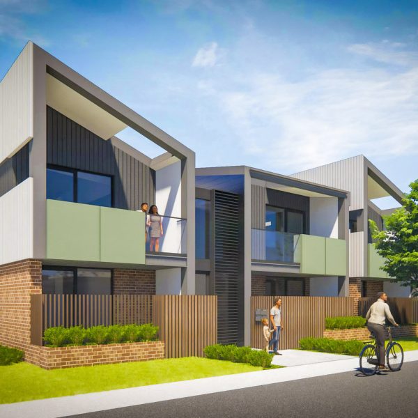 BAPTCARE AFFORDABLE HOUSING Keilor Downs building project architectural render artists impression of houses to be built